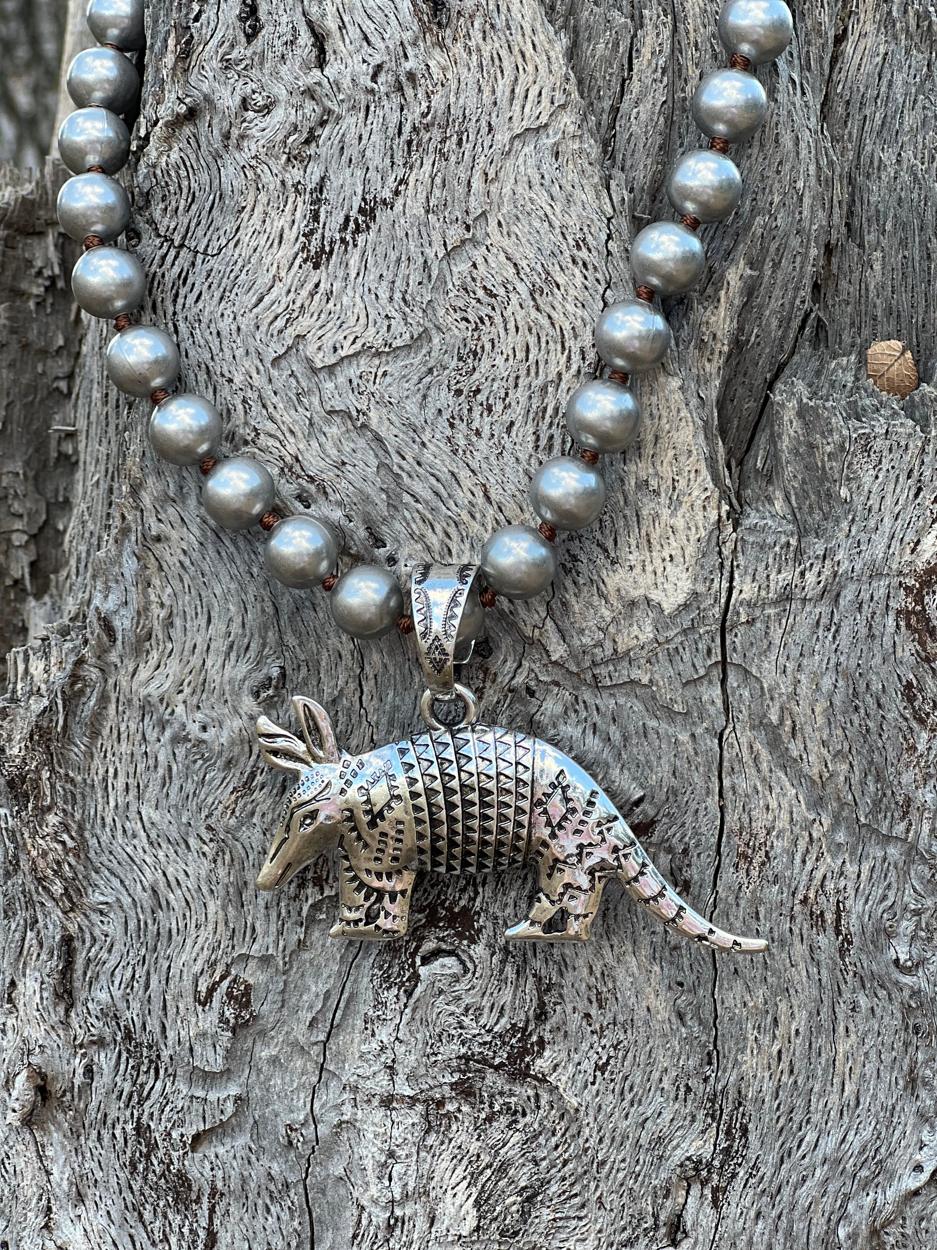 Western Armadillo Pendant Necklace