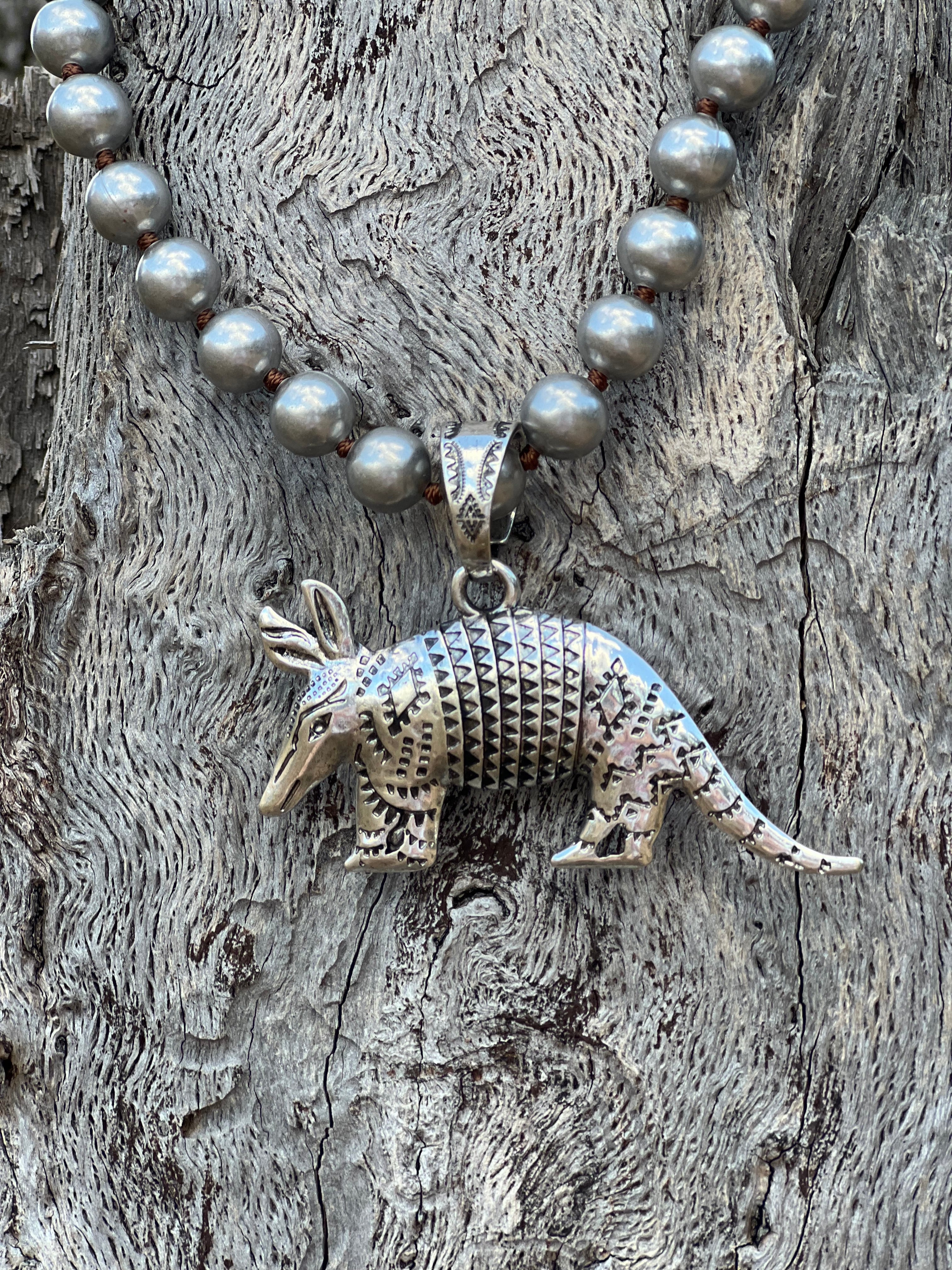 Western Armadillo Pendant Necklace