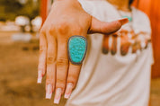 Adjustable Large Turquoise Stone RingTurquoiseOS