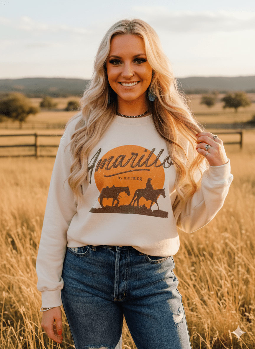 Amarillo by Mornin' Western Graphic SweatshirtSandS