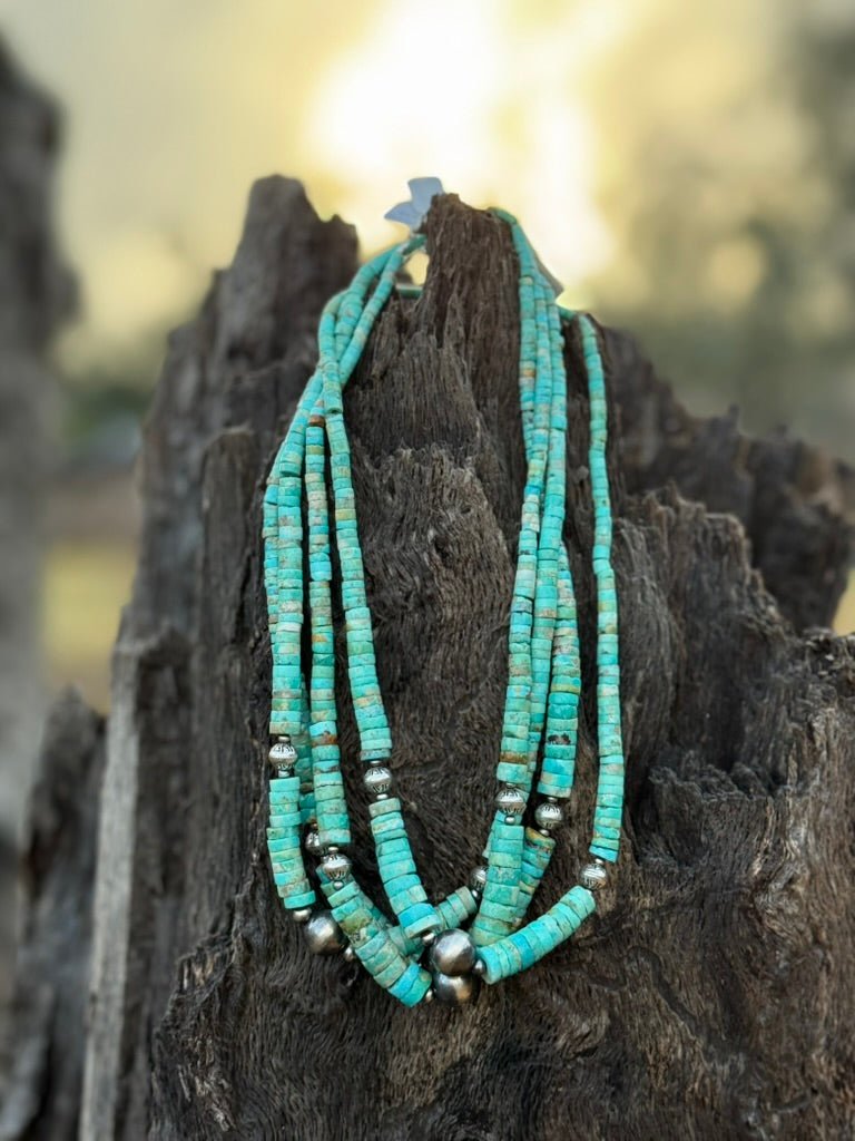 Arizona Sky Kingman Turquoise Heishi Necklace – Wild Junkie