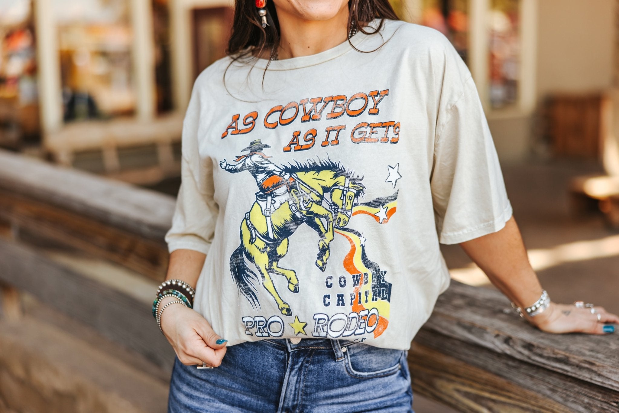 As Cowboy As It Gets Oversized Graphic TeeS