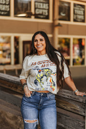 As Cowboy As It Gets Oversized Graphic TeeS