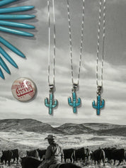 Authentic Desert Cactus Turquoise Necklace