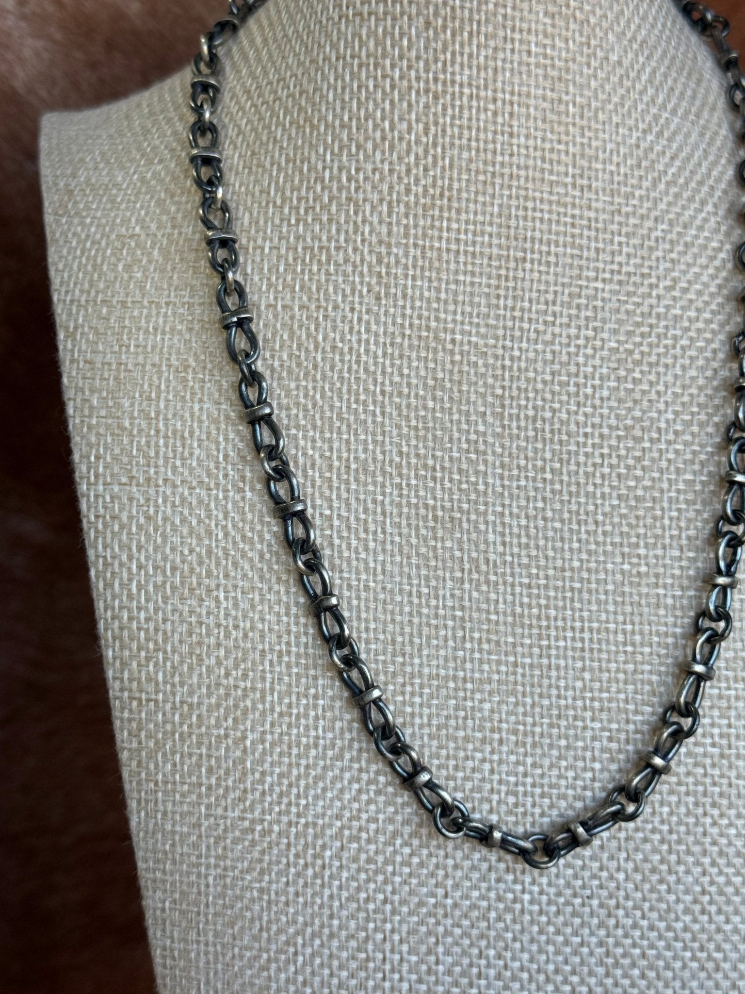 Authentic Interlocking Silver Chain Necklace