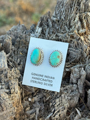 Authentic Oval Sonoran Turquoise Earrings