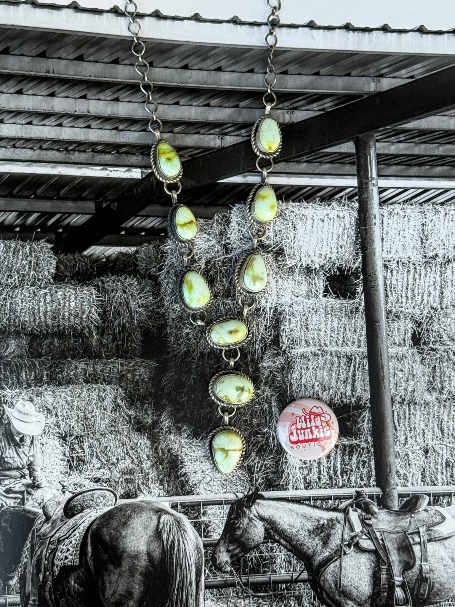 Authentic Palomino Turquoise Lariat Necklace