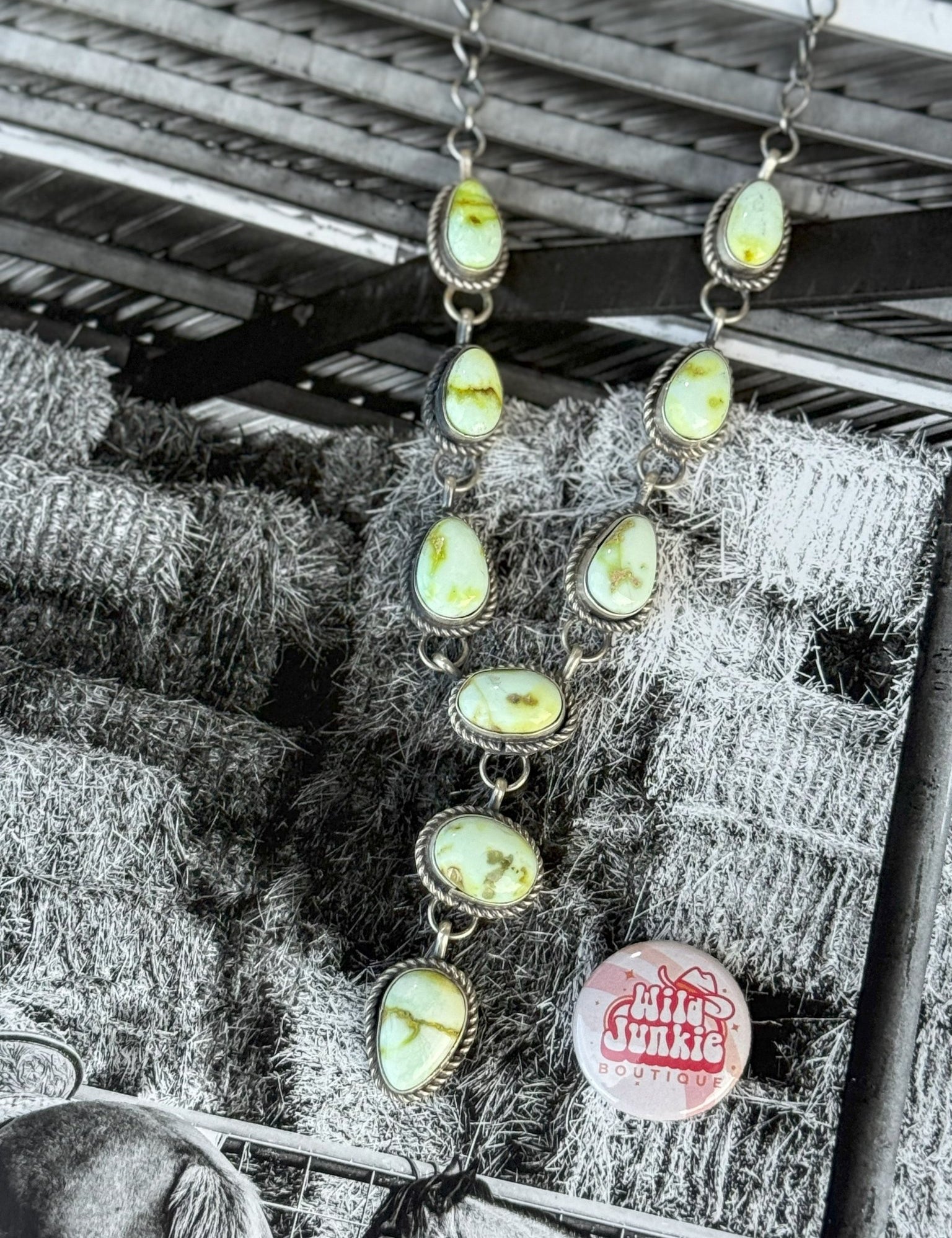 Authentic Palomino Turquoise Lariat Necklace