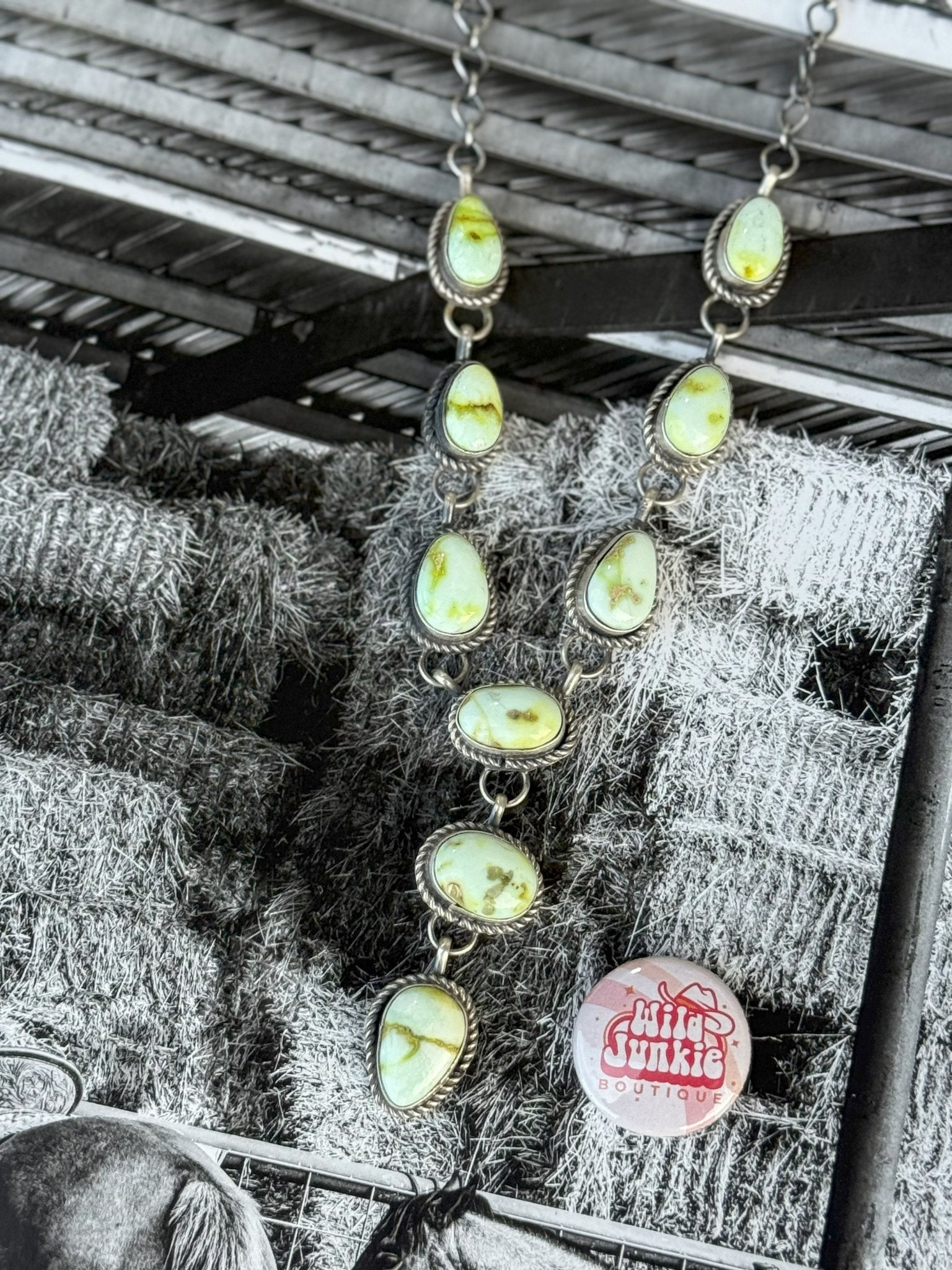 Authentic Palomino Turquoise Lariat Necklace