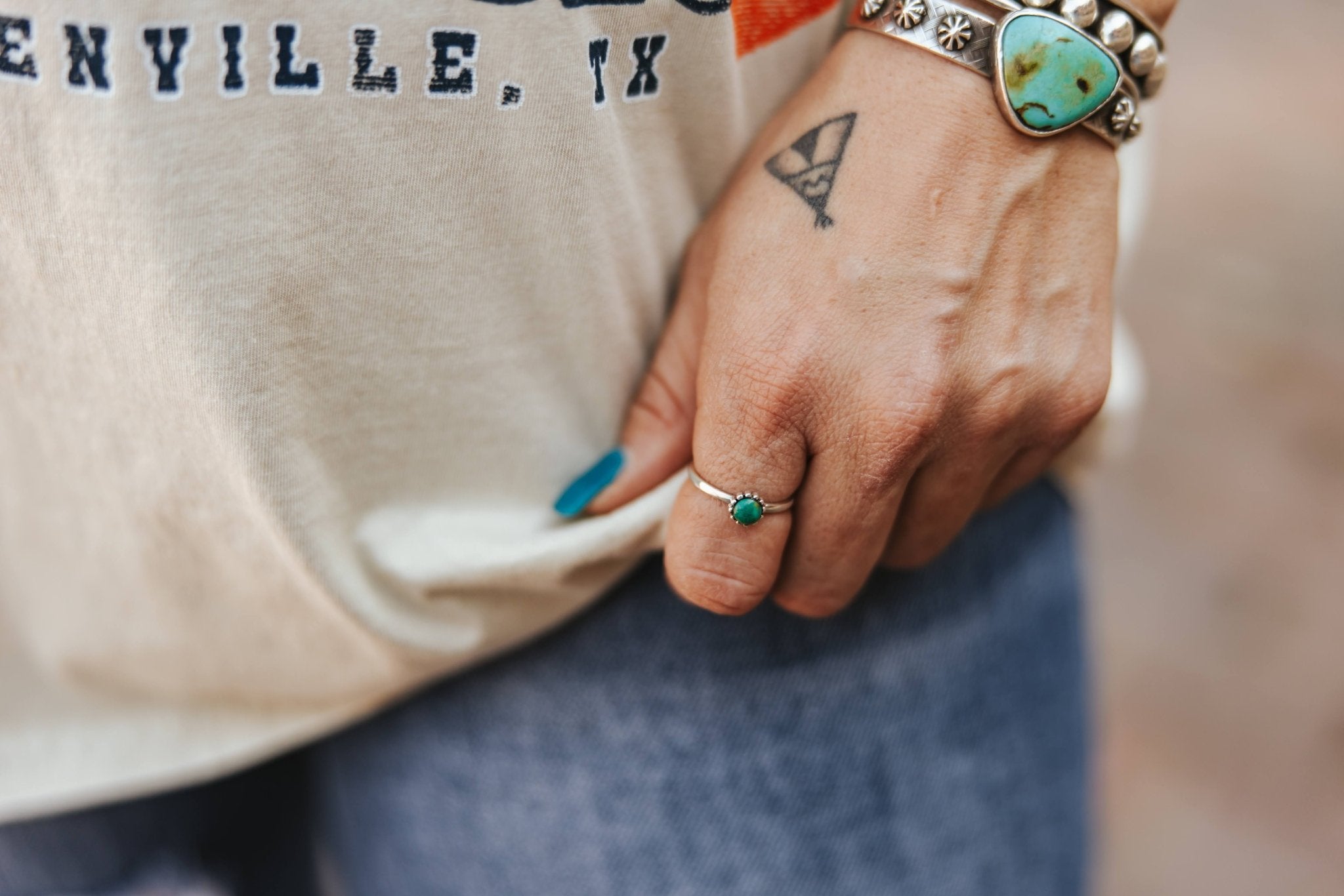 Authentic Single Turquoise Ring6