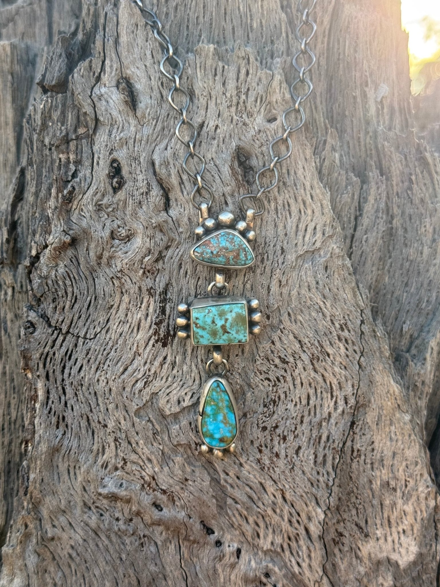 Authentic Sonoran Turquoise Chain Necklace