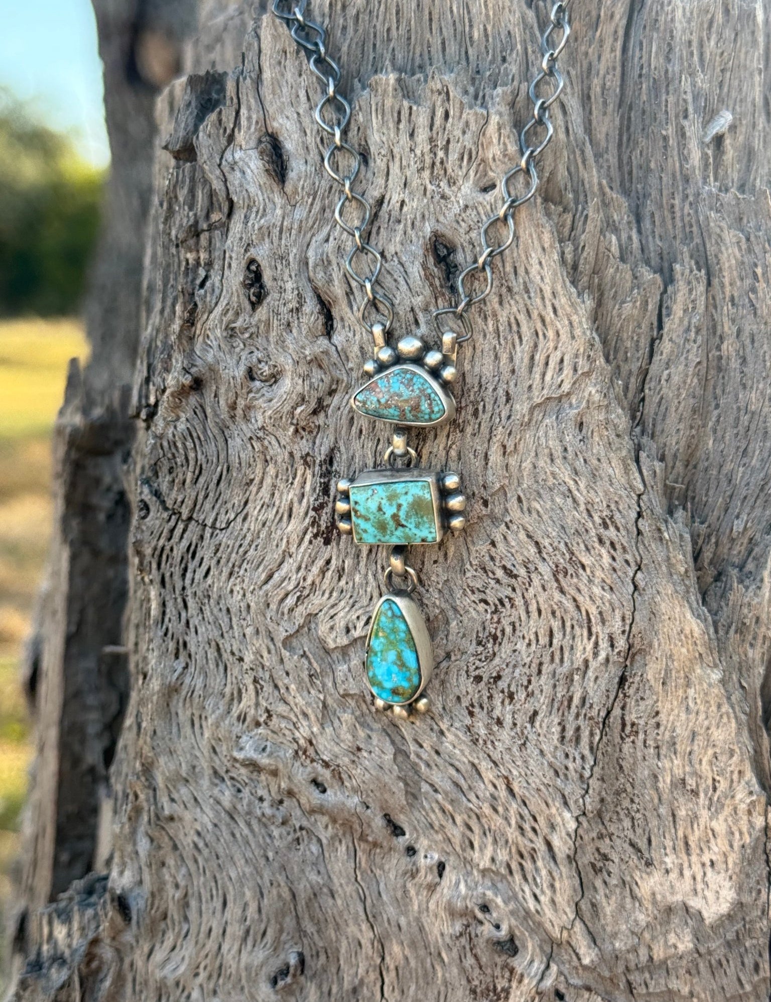 Authentic Sonoran Turquoise Chain Necklace