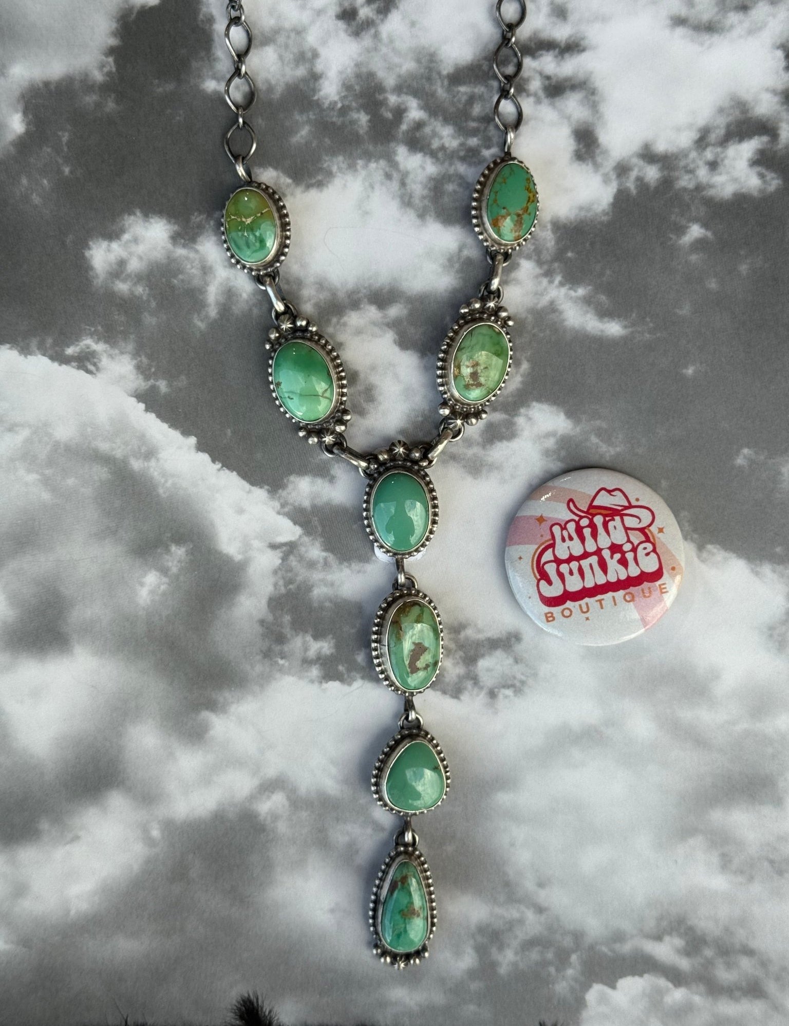 Authentic Sonoran Turquoise Lariat Necklace