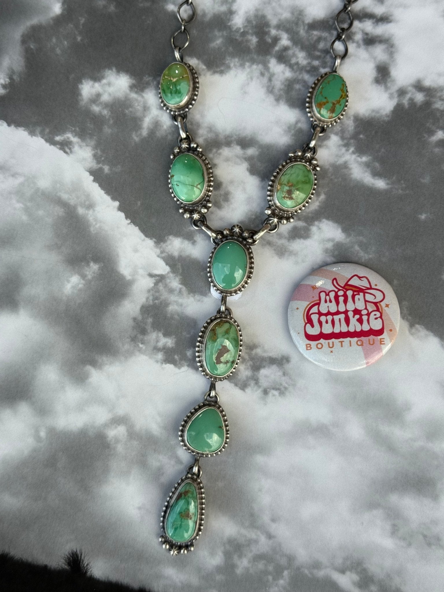 Authentic Sonoran Turquoise Lariat Necklace