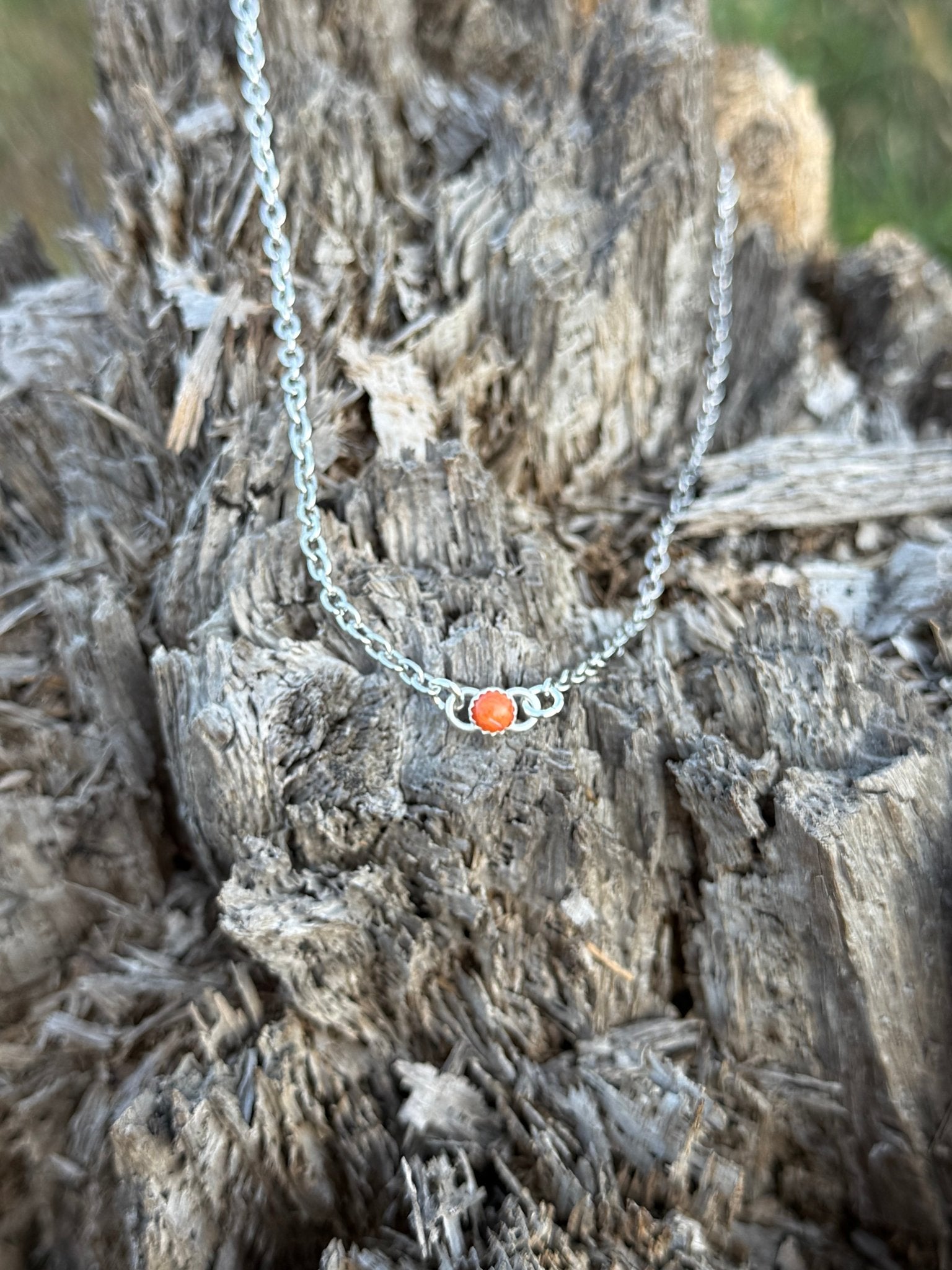 Authentic Spiny Oyster Stone Necklace