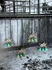 Authentic Turquoise Bucking Cowboy Pendant Necklace