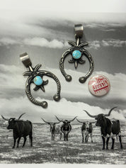 Authentic Turquoise Silver Naja Pendant