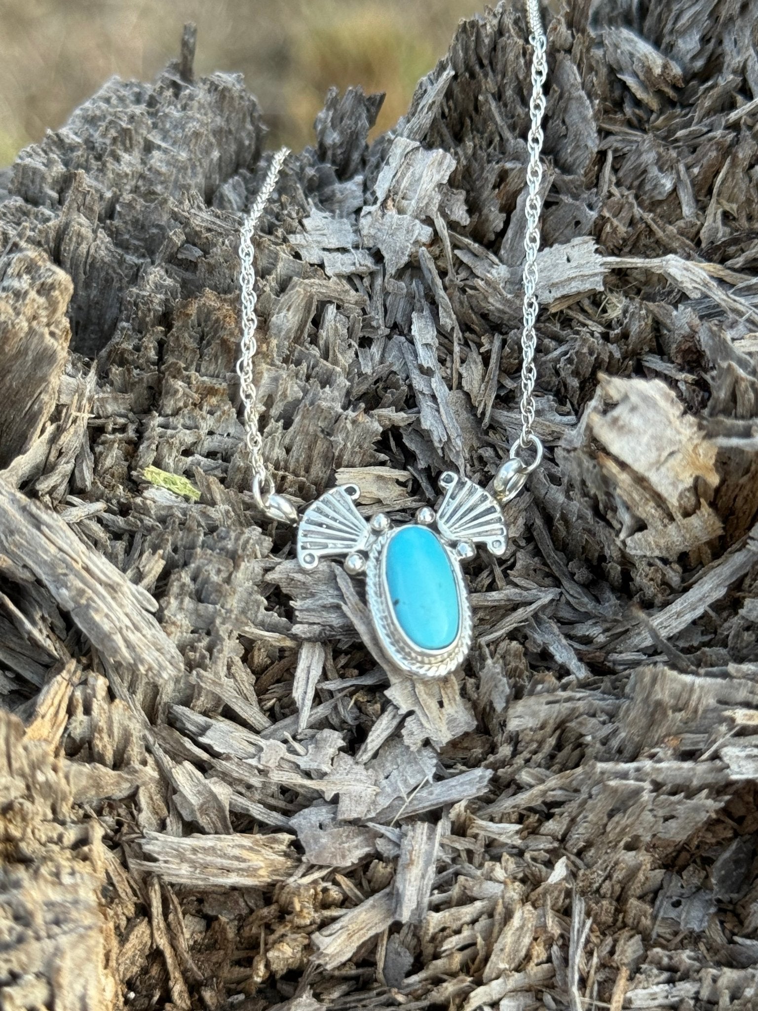Authentic Turquoise Wings Statement Necklace