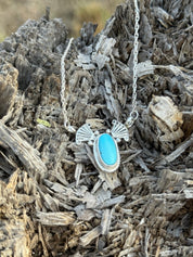 Authentic Turquoise Wings Statement Necklace