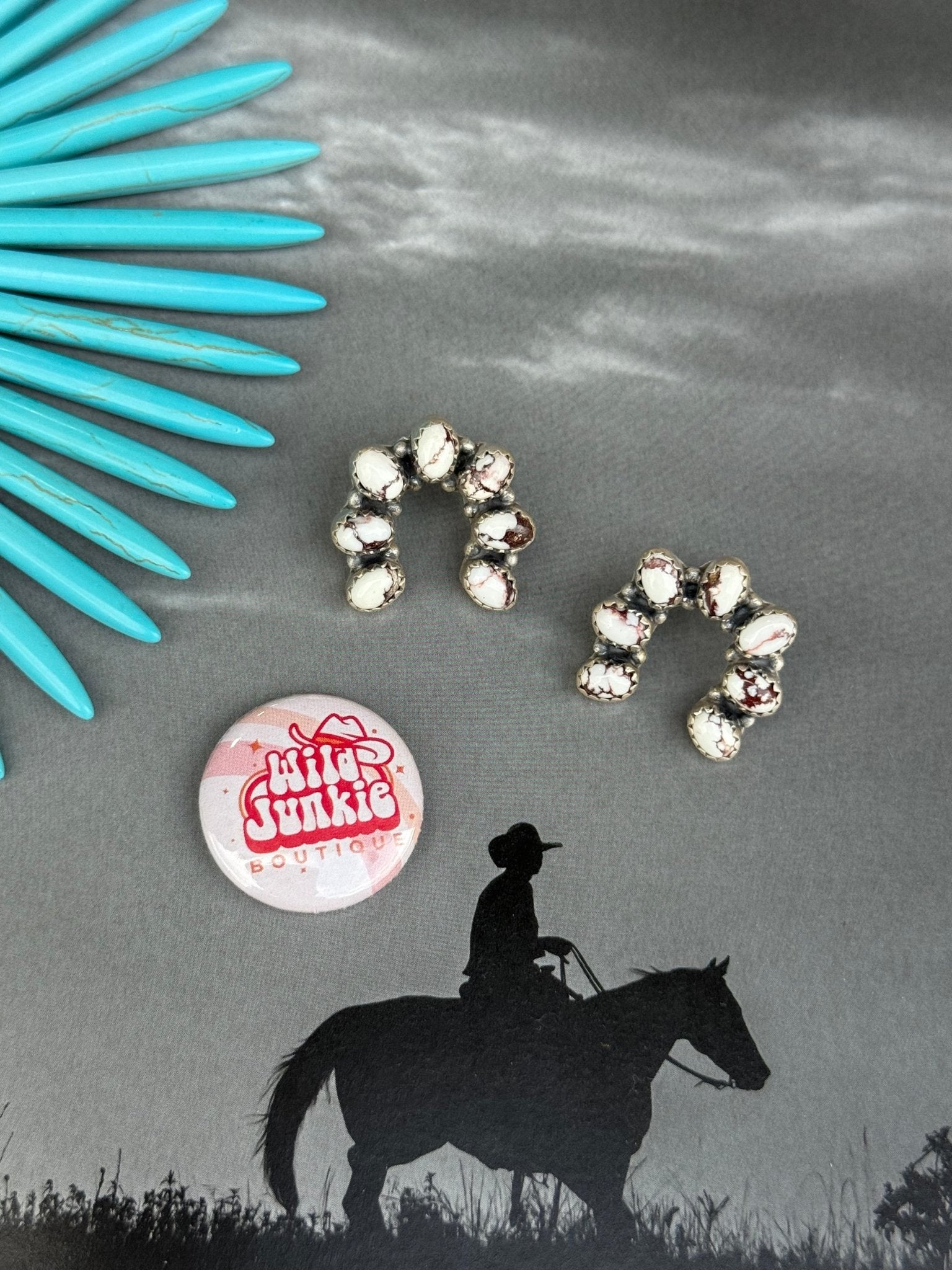 Authentic Wild Horse Crescent Earrings