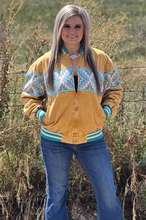 Aztec Sunburst Bomber JacketS