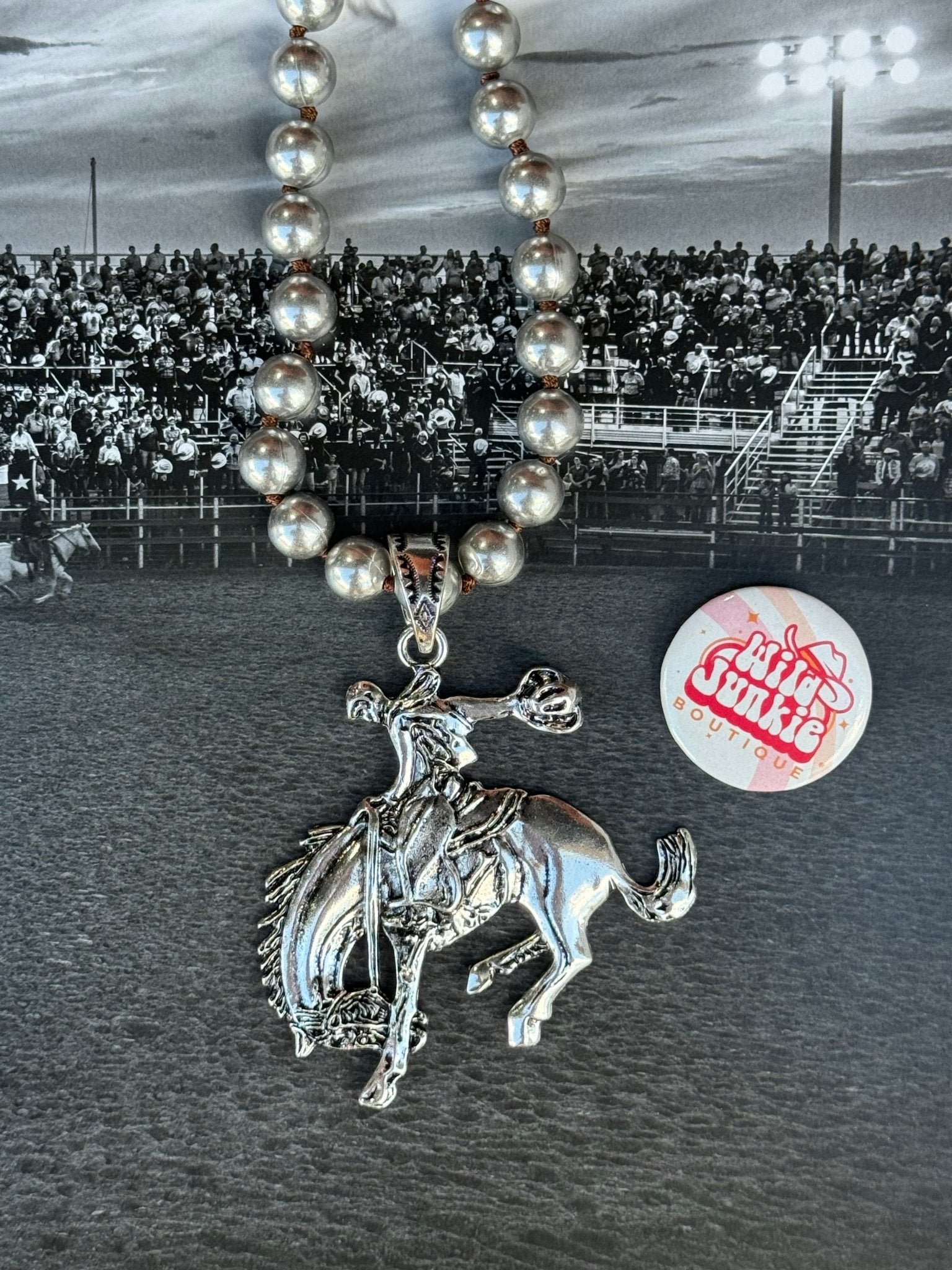 Bronc Rider Pendant Necklace