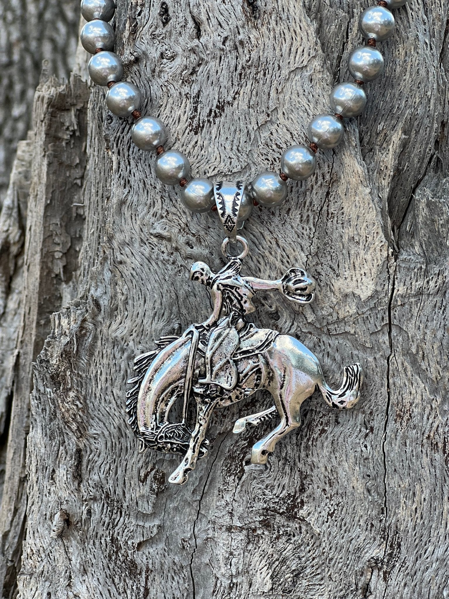 Bronc Rider Pendant Necklace
