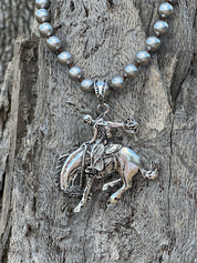 Bronc Rider Pendant Necklace