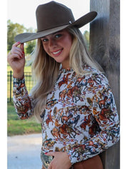 Buckaroo Long Sleeve Mesh TopMultiS