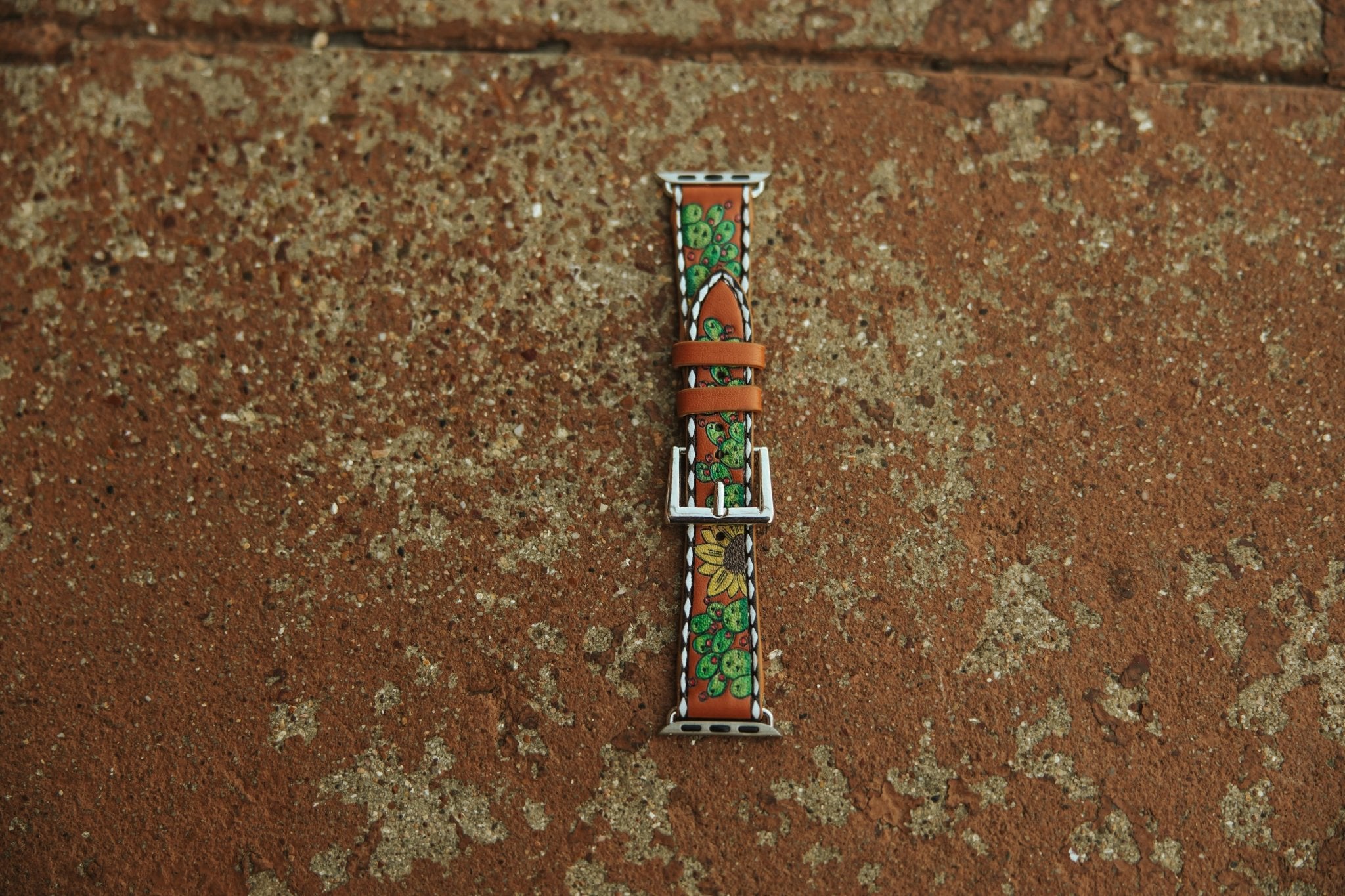 Cactus Faux Leather Apple Watch Band