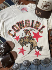 Camo Cowgirl Oversized Graphic TeeS/M