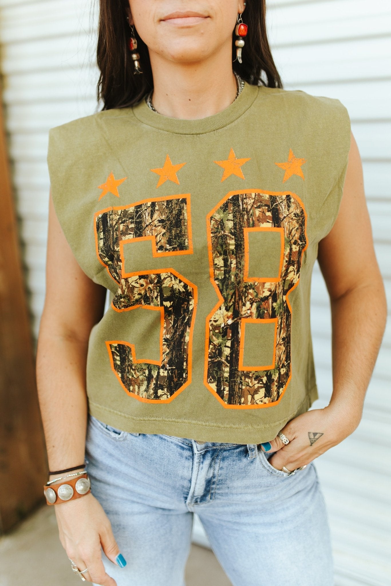 Camo Varsity Muscle TeeS/M