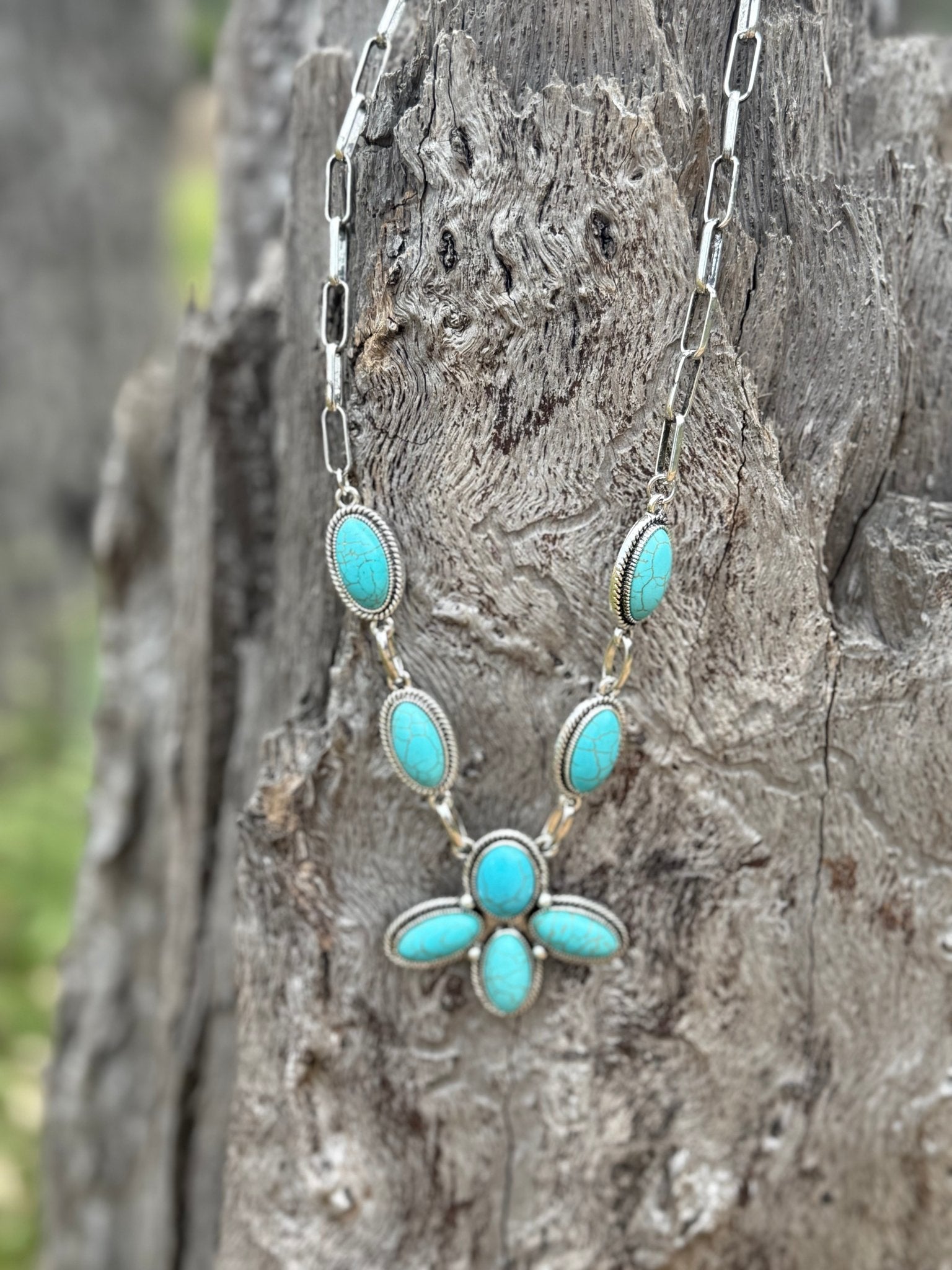 Canyon Cross Turquoise Necklace
