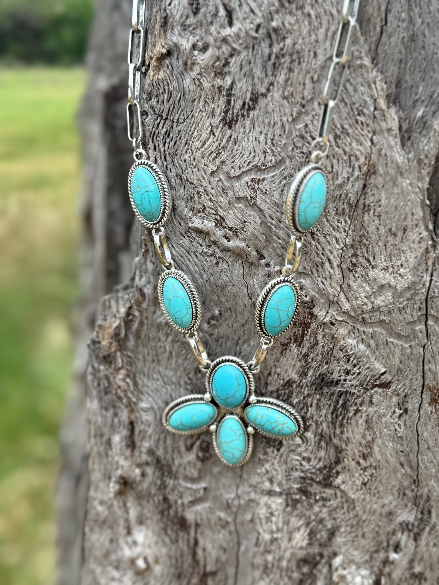 Canyon Cross Turquoise Necklace