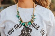 Coastal Turquoise Charm Necklace