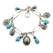 Concho Turquoise Charm Bracelet