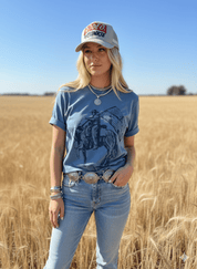 Cowboy Patriot Graphic TeeSlateS