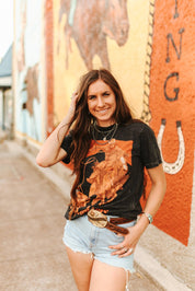 Cowboy Roper Mineral Washed Graphic TeeS