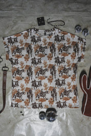 Cowboy Spring Cuff Sleeve TeeS/M