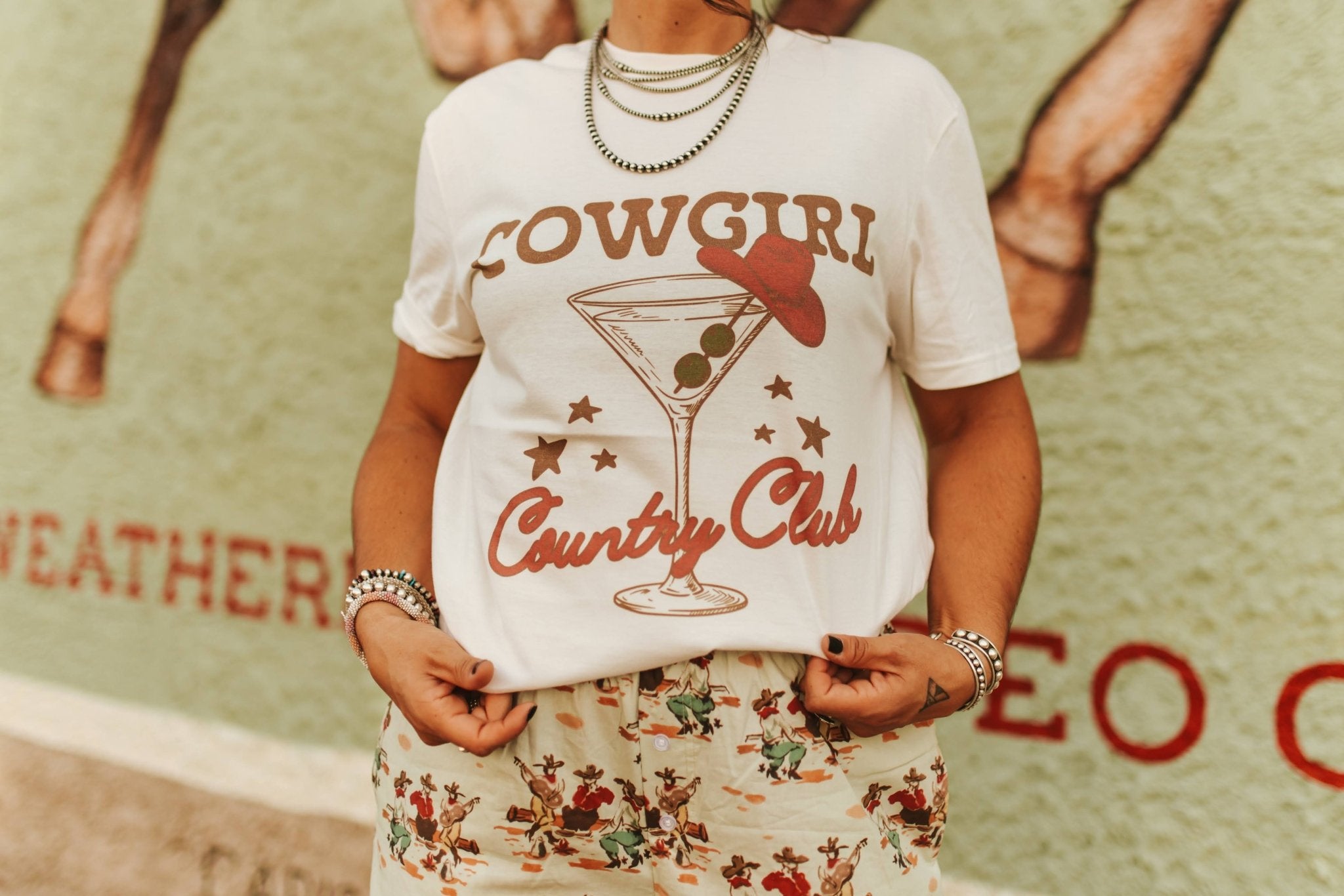 Cowgirl Country Club Graphic TeeNaturalS