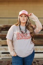 Cowgirl Hell I Won't Graphic TeePink GravelS