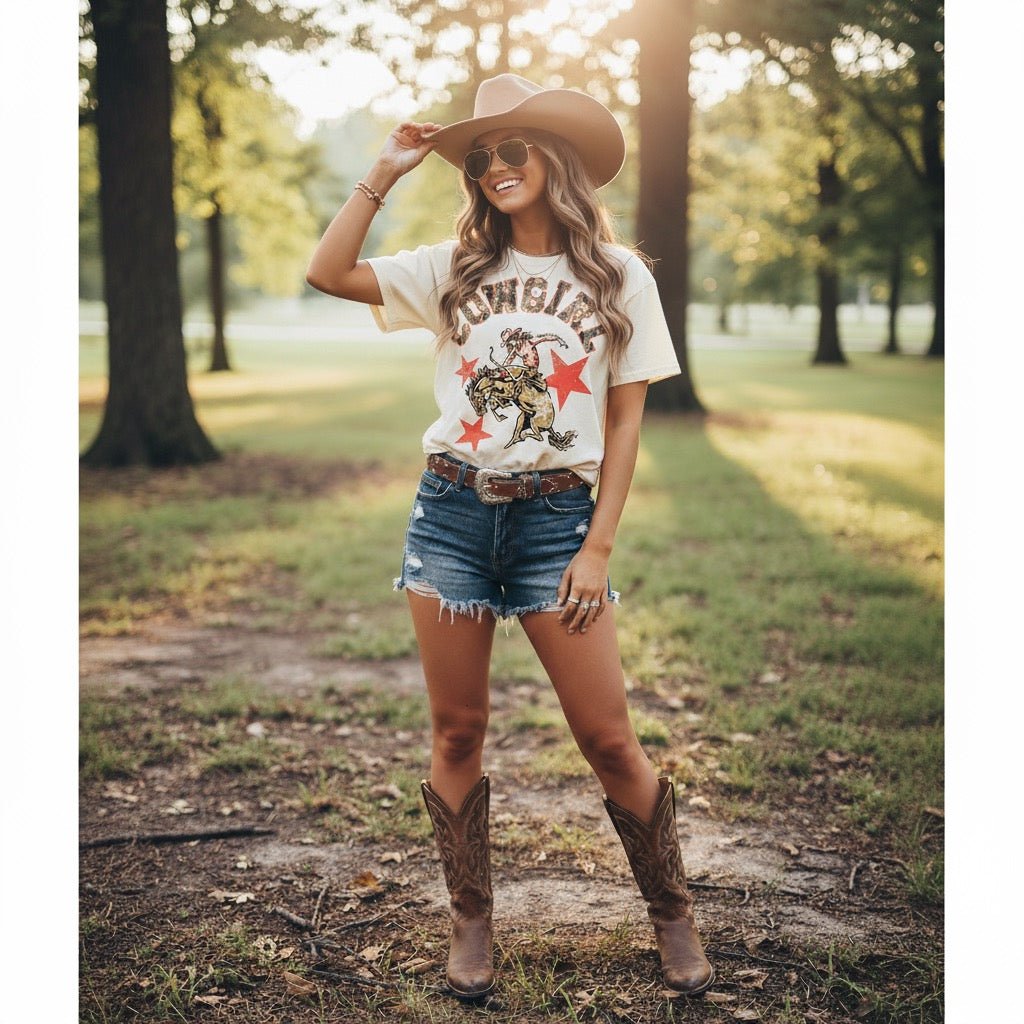 Cowgirl Rodeo Oversized Graphic TeeS/M