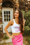 Cowgirls Make Better Lovers Cropped Tank TopWhiteS