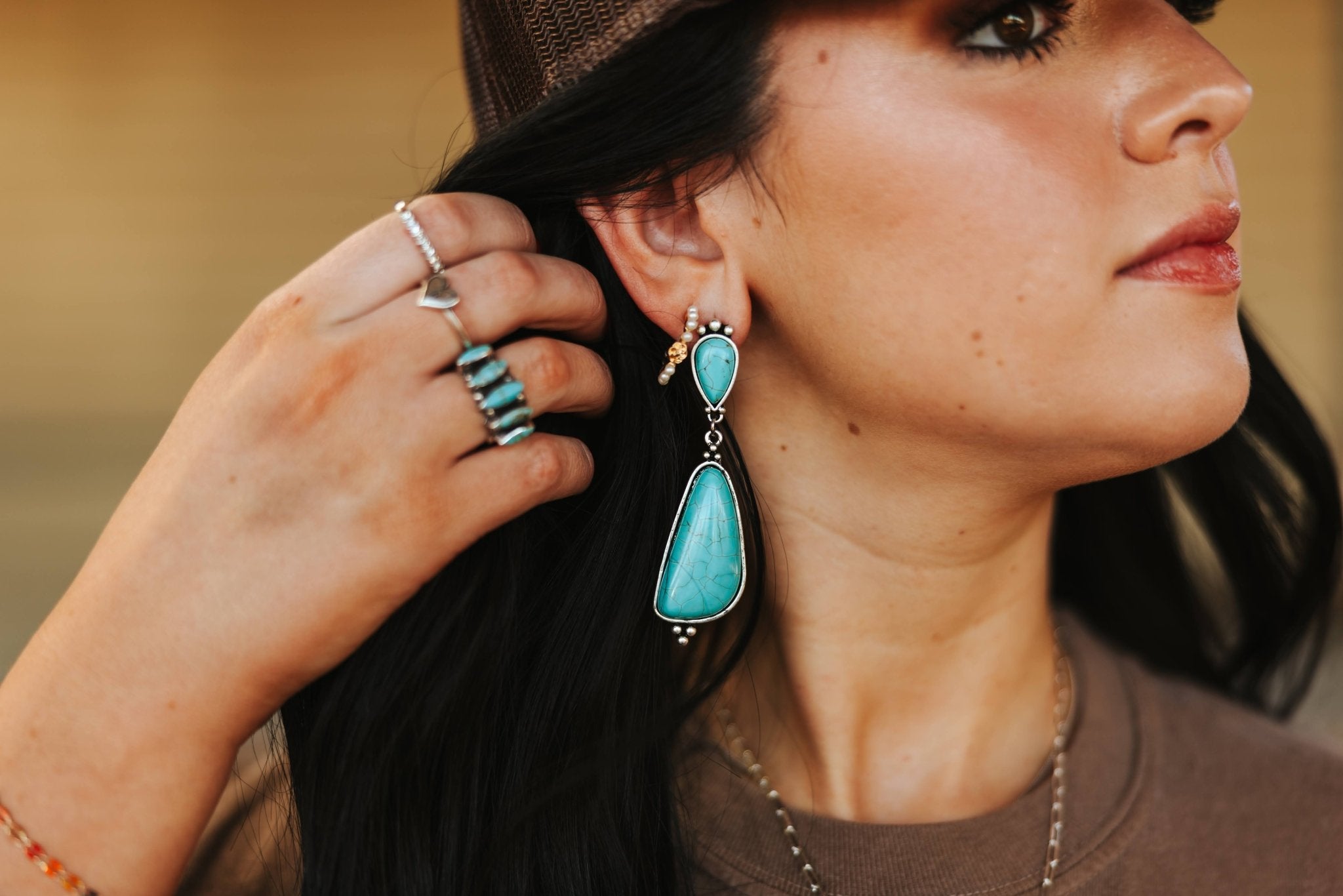 Double Teardrop Post Earrings