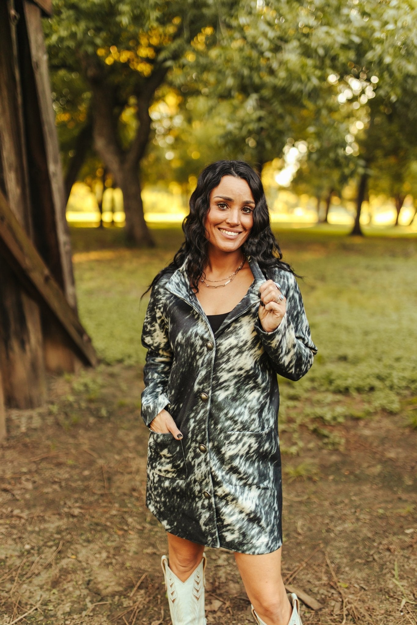 Faux Cowhide JacketS