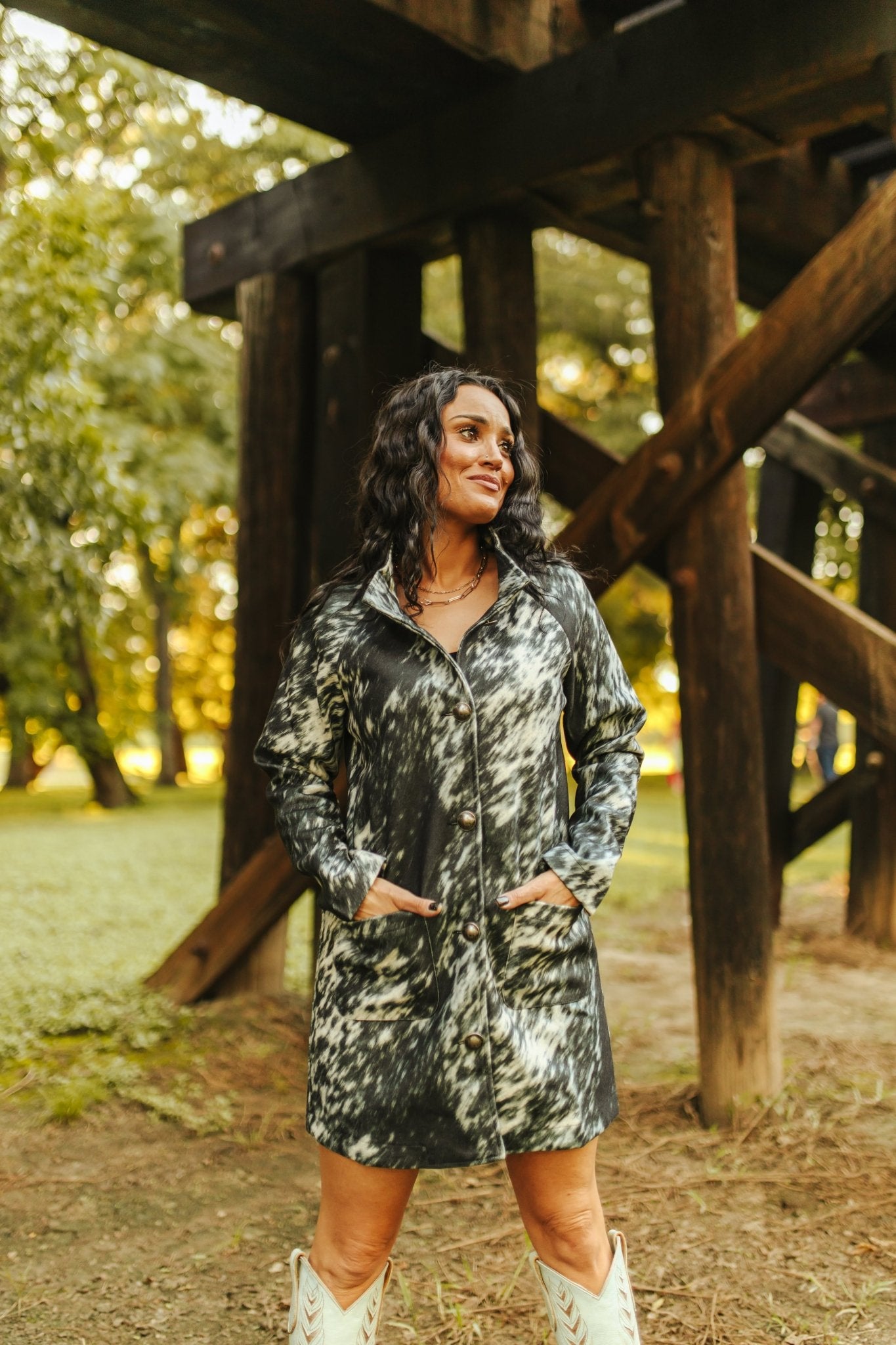 Faux Cowhide JacketS