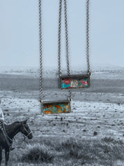 Faux Dahlia Bar Necklace