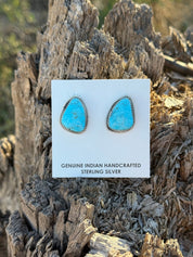 Genuine Sky Kingman Turquoise Earrings