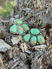 Green Turquoise Western Earrings