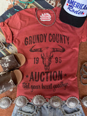 Grundy County Auction Graphic TeeRustS